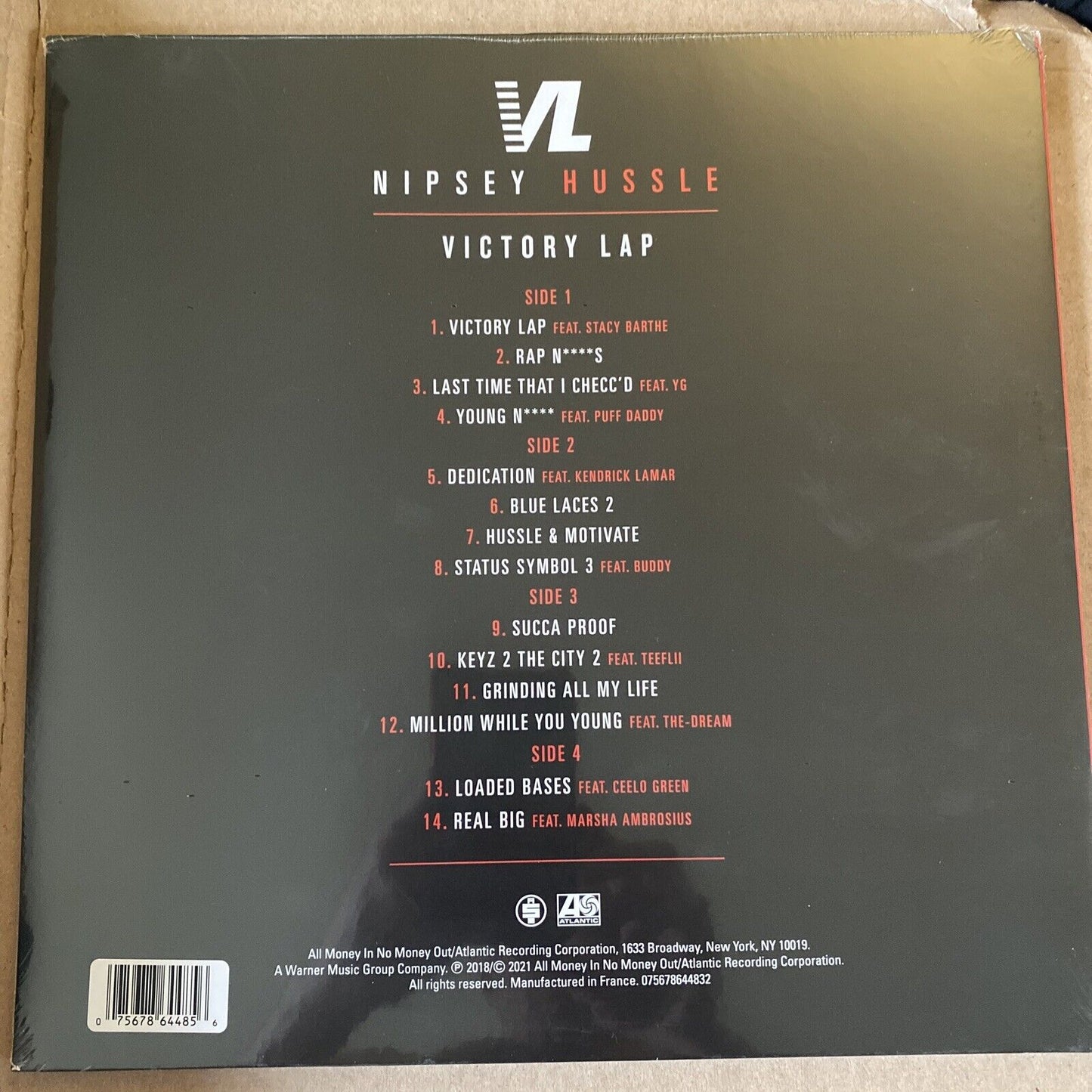 BRAND NEW SEALED GOLD RECORDS Victory Lap by Nipsey Hussle Vinyl DJ 12” RARE