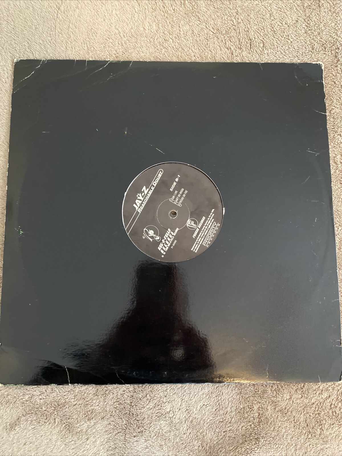 Jay-Z Reasonable Doubt OG Pressing 12” VINYL LP SUPERRARE 1996 Roc A Fella