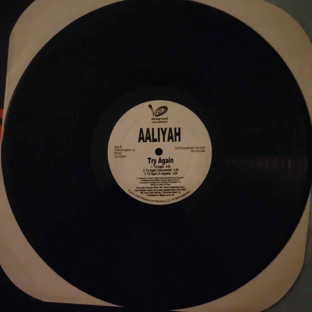 Aaliyah - Try Again Original Pressing 12" PROMO Vinyl Romeo Must Die Soundtrack